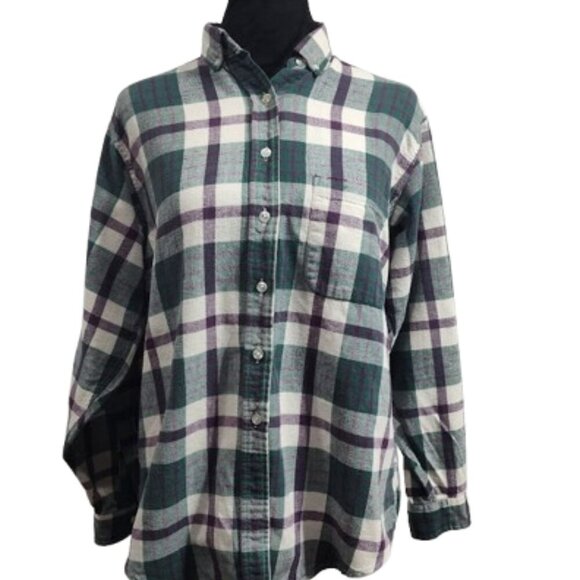 L.L. Bean Tops - Vintage L.L. Bean 100% Cotton Long Sleeve Flannel Women's Size Small